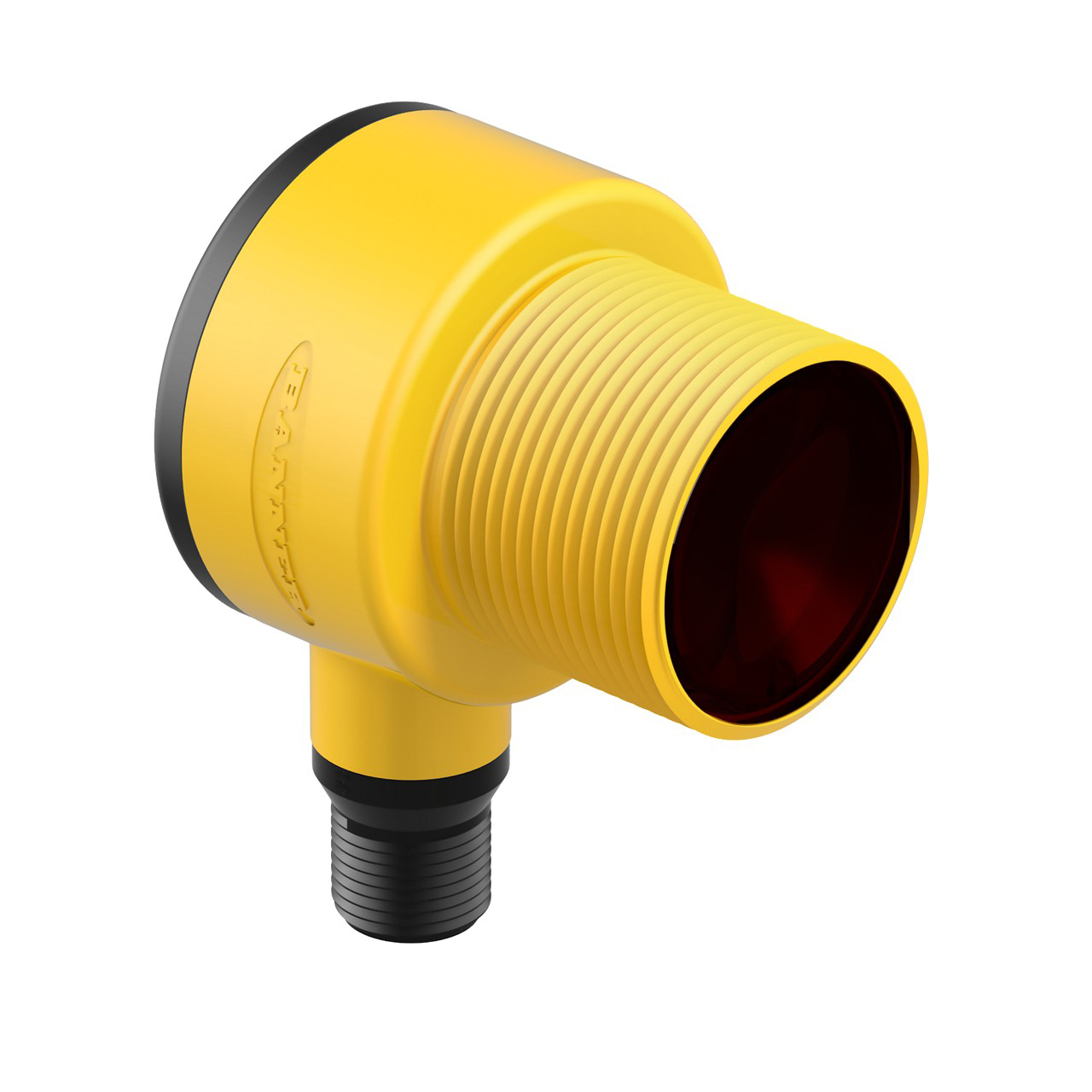 Banner Engineering Photoelectric Sensor; Opposed - Receiver; 30mm Barrel - Right Angle; 60m Range; 20-250VAC; SPST 3-Wire AC; Dark Operate; 1/2" QD